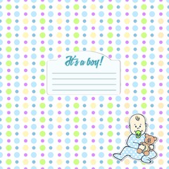 cute seamless pattern for newborn boys in blue tones. Can be used to design cards, photo albums, cover notebook, paper or fabric.