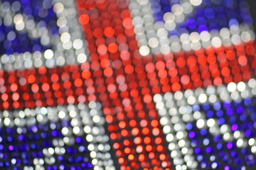 Closeup of Union Jack flag