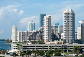 Fototapeta premium Miami Brickell Key Skyline