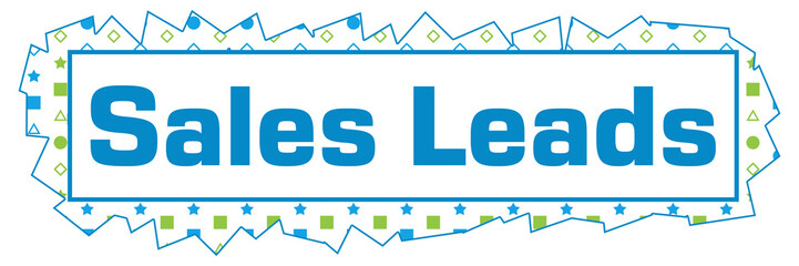 Sales Leads Green Blue Texture Random Shapes Horizontal 