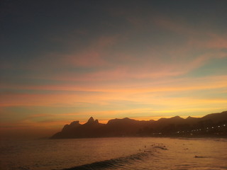 In Arpoador sky in Rio de Janeiro Brazil