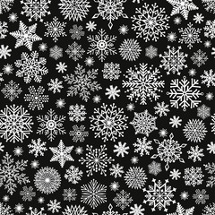 Christmas seamless pattern with cute snowflake
