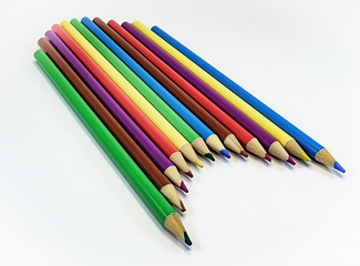 color pencils isolated on white background