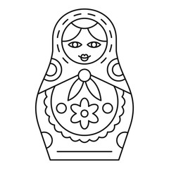 Russian nesting doll icon. Outline russian nesting doll vector icon for web design isolated on white background
