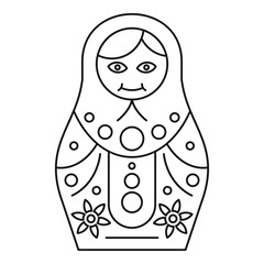 Traditional nesting doll icon. Outline traditional nesting doll vector icon for web design isolated on white background