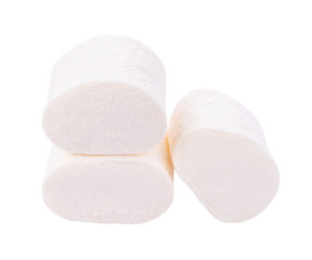 marshmallows on white background