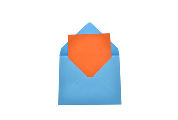 blue envelope isolated on white background