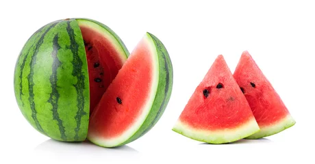 Crédence de cuisine en verre imprimé Fruits watermelon isolated on white background