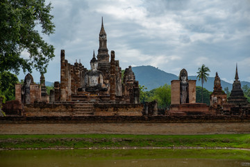 Fototapeta premium Famous place in Thailand (Sukhithai History park )