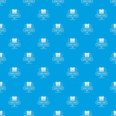 Retro sound studio pattern vector seamless blue repeat for any use