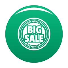 Big sale logo. Simple illustration of big sale vector logo for any design green