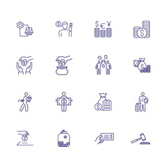 Income line icon set