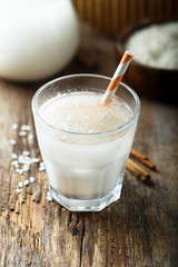 Homemade rice drink. or horchata