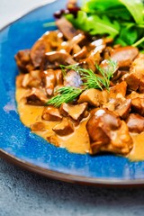 Beef kidneys with Madeira sauce