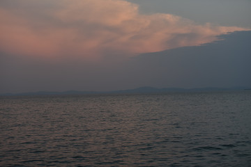 Bulgaricher Strand am Schwarzen Meer, Sonnenuntergang