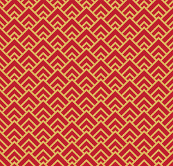 Oriental seamless pattern of geometric triangle scales