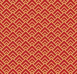 Oriental seamless pattern of geometric triangle scales