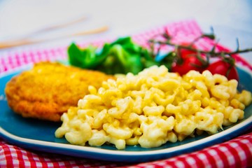 Turkey Blue Cord Coquillettes with Cheese