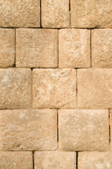 Old relief limestone wall closeup