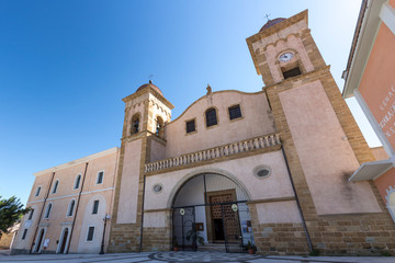 Fototapeta na wymiar Cattedrale dei Santi Pietro e Paolo - Ales (Oristano) - Sardegna