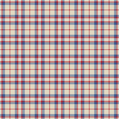 Seamless Red, White, and Blue Plaid Pattern