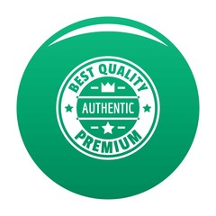 Best quality logo. Simple illustration of best quality vector logo for any design green