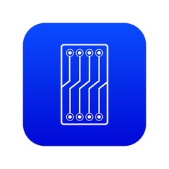 Circuit board icon digital blue for any design isolated on white vector illustration