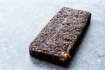 Gluten Free Raw Fruit Bar with Dried Fig, Walnut and Date Fruit