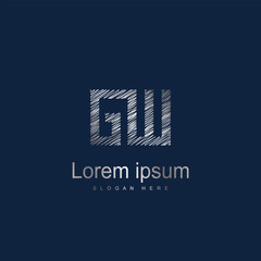 Initial Letter GW Logo Template Vector Design