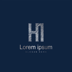 Initial Letter HI Logo Template Vector Design
