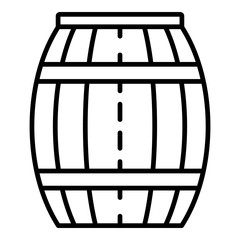 Wood honey barrel icon. Outline wood honey barrel vector icon for web design isolated on white background