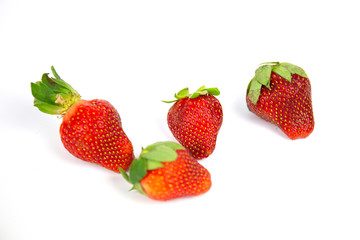 Fresh Strawberry with the white background