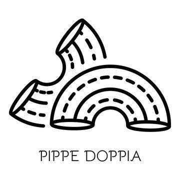 Pippe doppia icon. Outline pippe doppia vector icon for web design isolated on white background