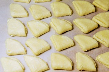 заготовки для печенья из творожного теста