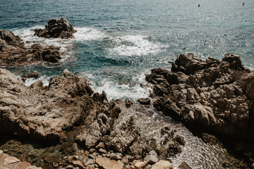 rocks in the water, beautiful seascape