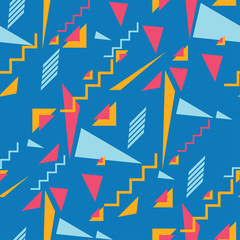 Abstract geometrical shapes seamless pattern background