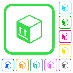 Single package vivid colored flat icons