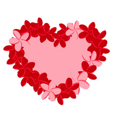 Fototapeta na wymiar Tropical Valentine heart