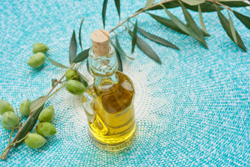 Olive oil and olive branch