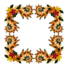 Square floral frame