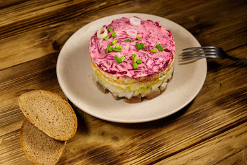 Traditional russian salad 