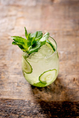 Cucumber Mojito with Mint and Lime on Happy Hour Menu