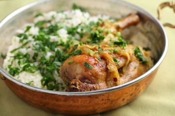 Roasted chicken with rice