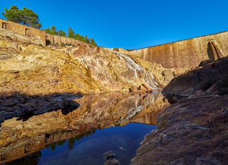 Former dam in the mining region of Rio Tinto