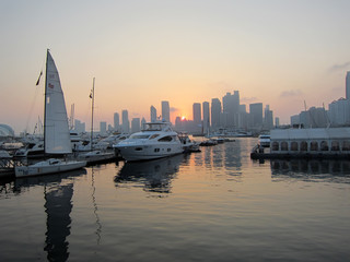 Naklejka premium Shandong Qingdao Olympic sailing center, Qingdao City, shandong province, China