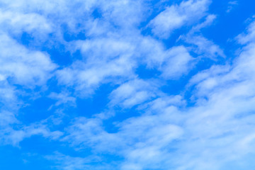 Blue sky with beautiful cloudy. Background with copy space.