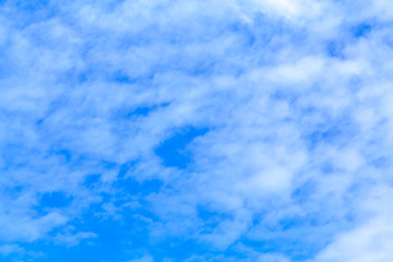 Blue sky with beautiful cloudy. Background with copy space.