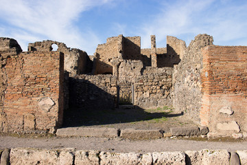 Pompeii is an ancient city buried in 79 AD. from the eruption of Vesuvius