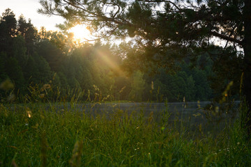 Beautiful Svetloyar Lake in Nizhny Novgorod region