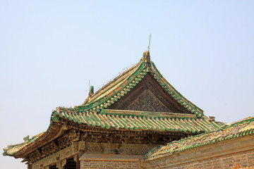 ancient Chinese traditional architectural style eaves and roof